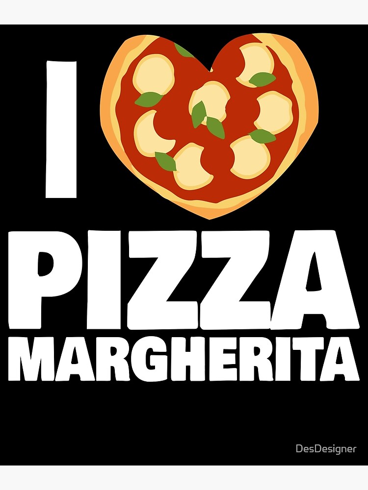 Discover Margherita Pizza Love Italian Food Italy Pizzeria Premium Matte Vertical Poster