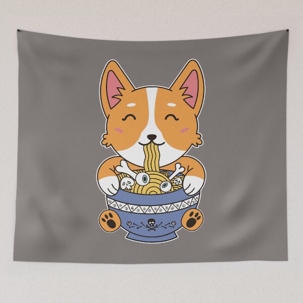 Item preview, Let's Eat Spooky Ramen Corgi Halloween designed and sold by ZaryousStuff.