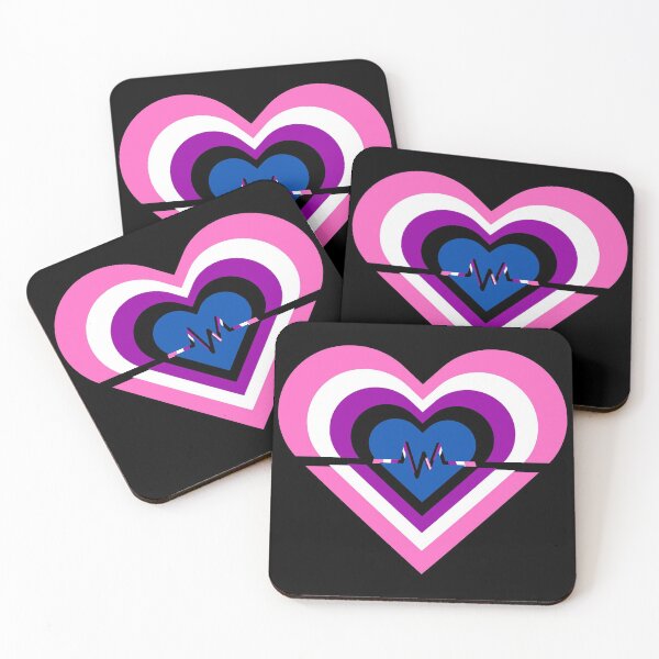 Item preview, Pride Flag Hearts - Genderfluid designed and sold by thesassypanda.