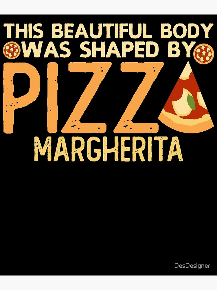 Discover Margherita Pizza Joke Italian Food Pizzeria Premium Matte Vertical Poster