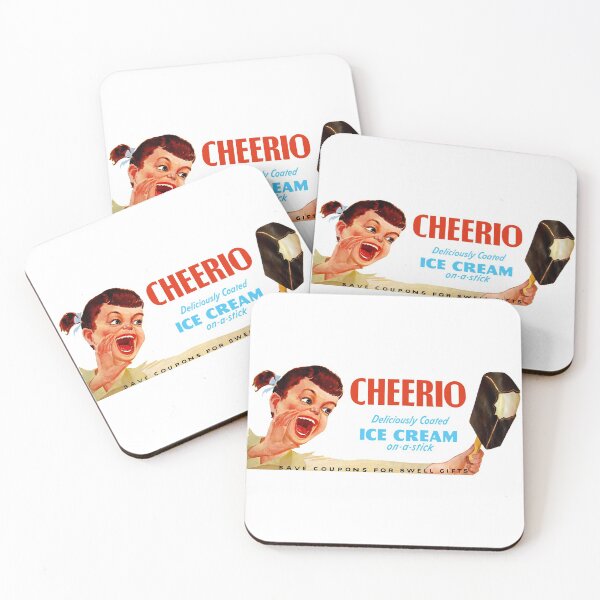 Item preview, CHEERIO ICE CREAM ON A STICK - ADVERT designed and sold by ThrowbackAds.