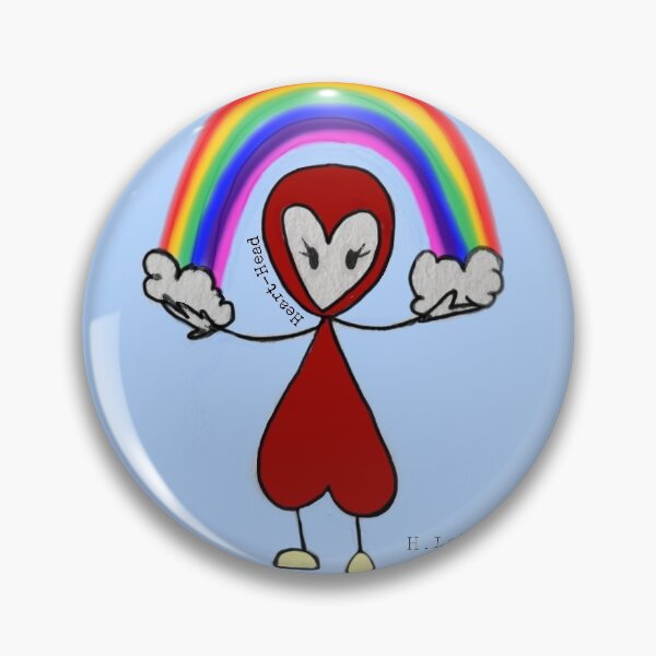 Item preview, Rainbow Heart-Head designed and sold by Heather Labbe.