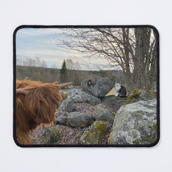 Item preview, Scottish Highland Cattle Calf and Cat 2831 designed and sold by SaarelaHighland.