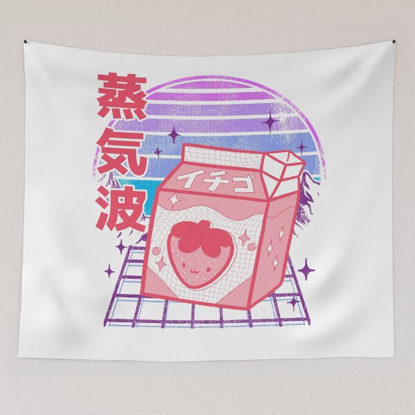 Item preview, Otaku Retrowave Japanese Kawaii Strawberry Milk designed and sold by Stronzi.