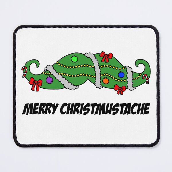 Item preview, Merry Christmustache Christmas Mustache Pun designed and sold by jaycartoonist.