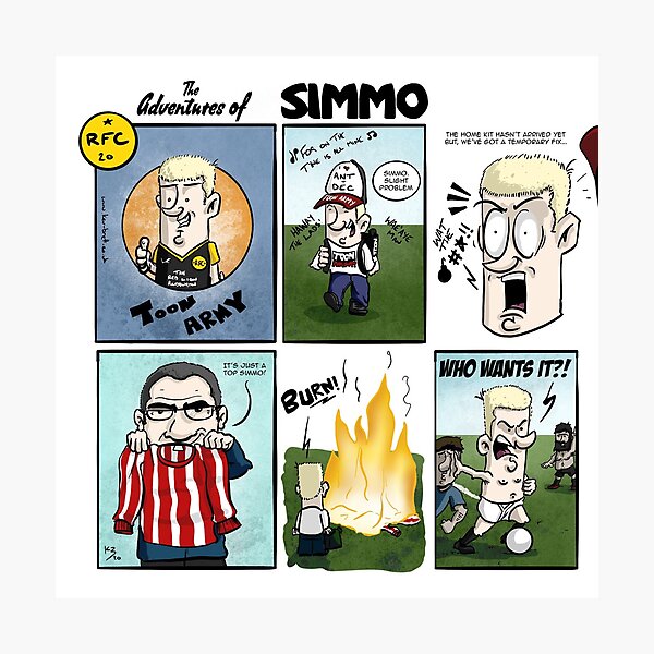 Toon Army - The Adventures of Simmo Comic Strip Photographic Print