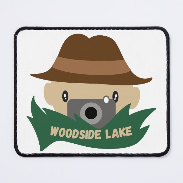 Item preview, Woodside Lake in Ohio, USA - Family Outdoor Adventure Camping Destination Logo designed and sold by Vintage-TM.