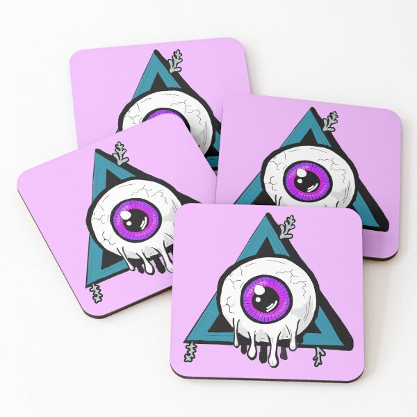 Item preview, Melting purple all seeing eye purple pink background  designed and sold by DemonicGloom.