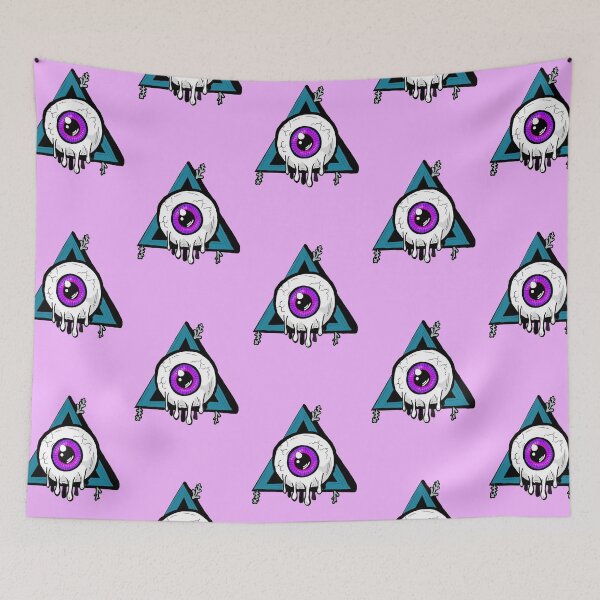 Item preview, Melting purple all seeing eye purple pink background  designed and sold by DemonicGloom.
