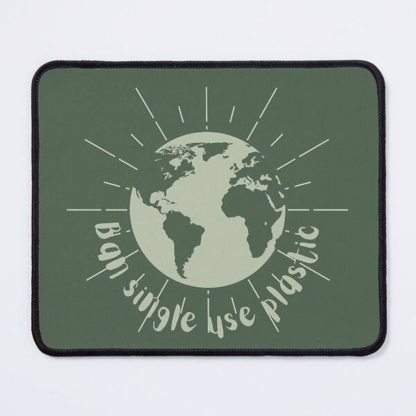 Item preview, Ban single use plastic - green earth designed and sold by Designforoz.