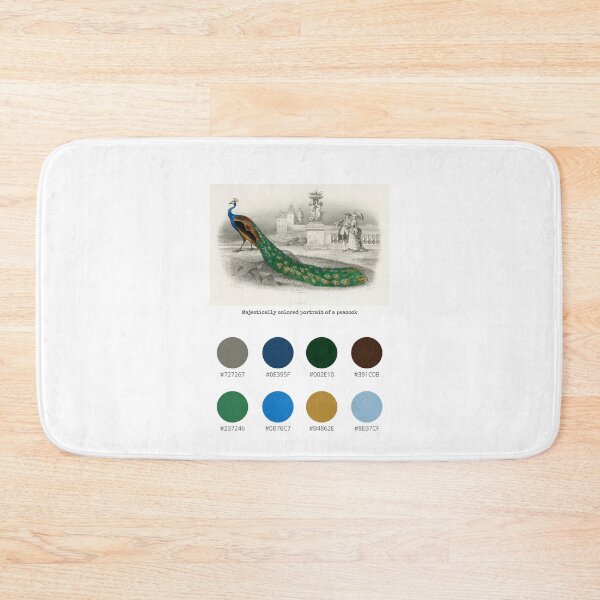 Item preview, Colour Palette of Majestically colored portrait of a peacock. designed and sold by CoffeewithAnh.