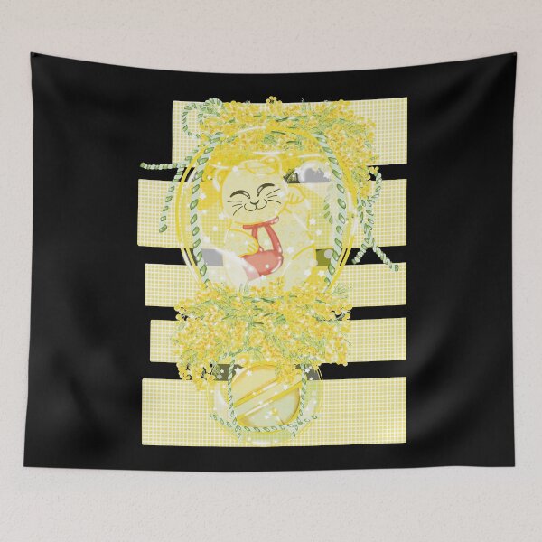 Item preview, Flower Balloon - The Lucky Cat designed and sold by MissRebelArt.