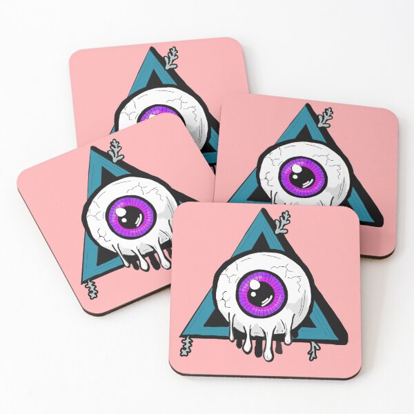 Item preview, Melting purple all seeing eye baby pink background  designed and sold by DemonicGloom.