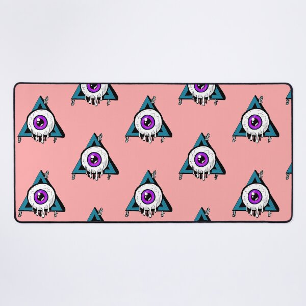 Item preview, Melting purple all seeing eye baby pink background designed and sold by DemonicGloom.