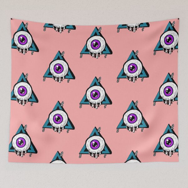 Item preview, Melting purple all seeing eye baby pink background  designed and sold by DemonicGloom.