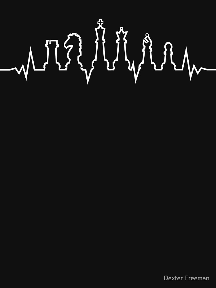 Chess Heartbeat Gift for Chess Lovers and Chess Club Fans by FouadRed