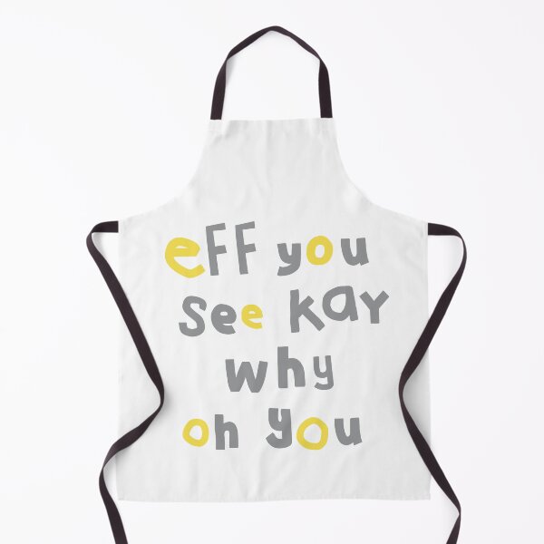 Item preview, Eff You See Kay Why Oh You Typography Yellow Grey designed and sold by ellenhenry.