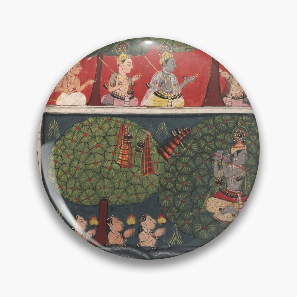 Item preview, Krishna Stealing Gopis' Clothes designed and sold by HinduArtGallery.
