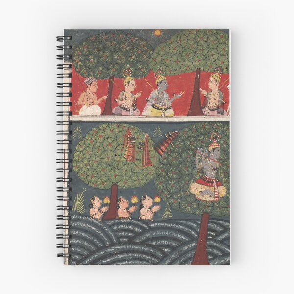 Item preview, Krishna Stealing Gopis' Clothes designed and sold by HinduArtGallery.