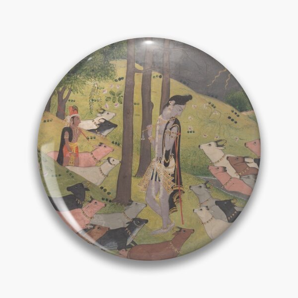 Item preview, Krishna Summoning the Cows designed and sold by HinduArtGallery.