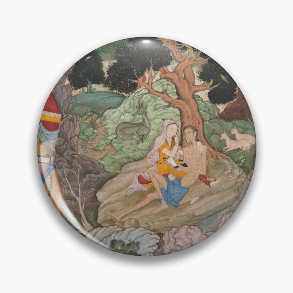Item preview, Layla and Majnun in the Wilderness with Animals designed and sold by HinduArtGallery.