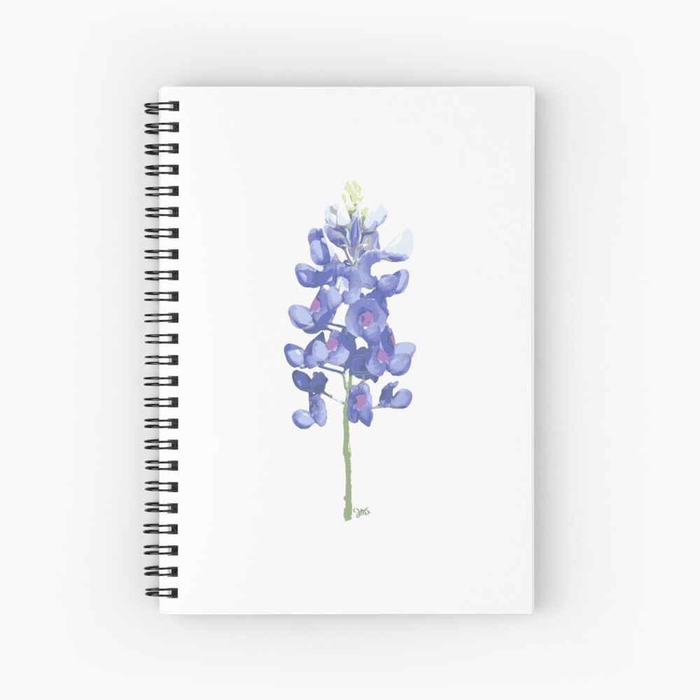 Bluebonnet Flower Spiral Notebook