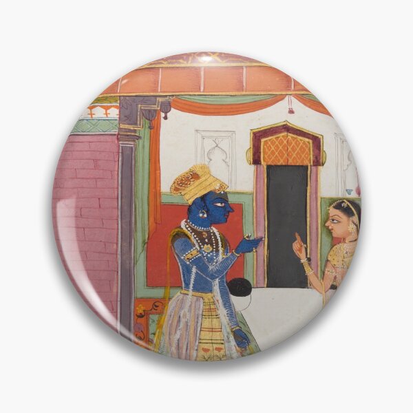 Item preview, Krishna and Radha Quarreling designed and sold by HinduArtGallery.