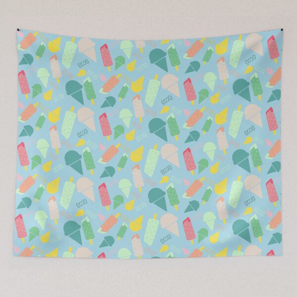 Item preview, icecream on blue designed and sold by susycosta.