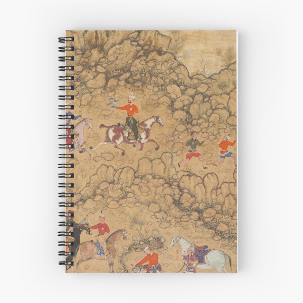 Item preview, Hunting with Falcons in a Landscape designed and sold by HinduArtGallery.