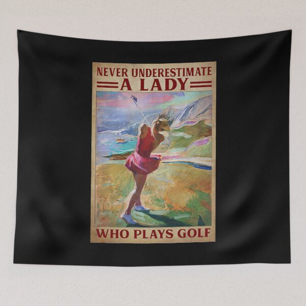 Item preview, Never Underestimate A Lady Who Plays Golf - Lady Plays Golf - Women Plays Golf designed and sold by MagicatcoArt.
