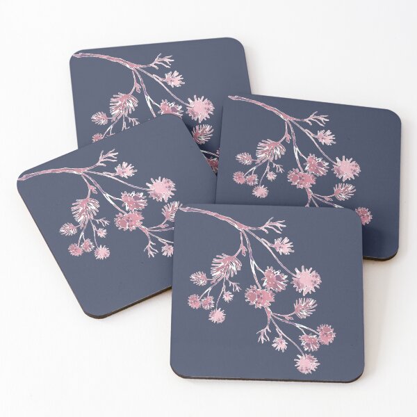 Item preview, Sprig of mimosa on blue designed and sold by Anna Ratkevich.