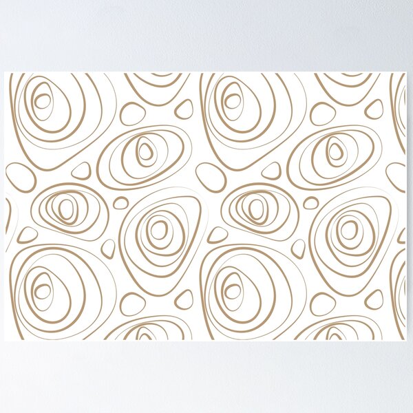 Item preview, Brown and White Wacky Retro Circle Pattern Coordinates w/ Sherwin Williams 2022 Popular Color Woven Wicker SW 9104 designed and sold by ColorOfTheYears.