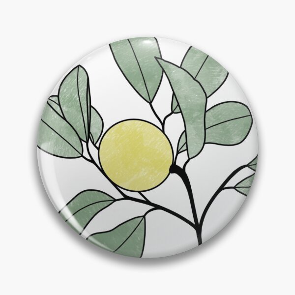 Item preview, Meyer Lemon Branch Colorful Line Drawing designed and sold by makesbymiss.