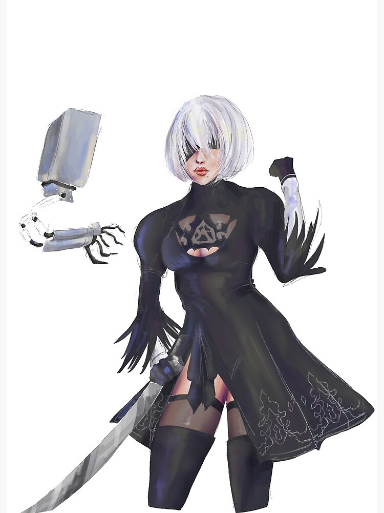 Nier Automata 2B Art Board Print for Sale by CassidyCreates