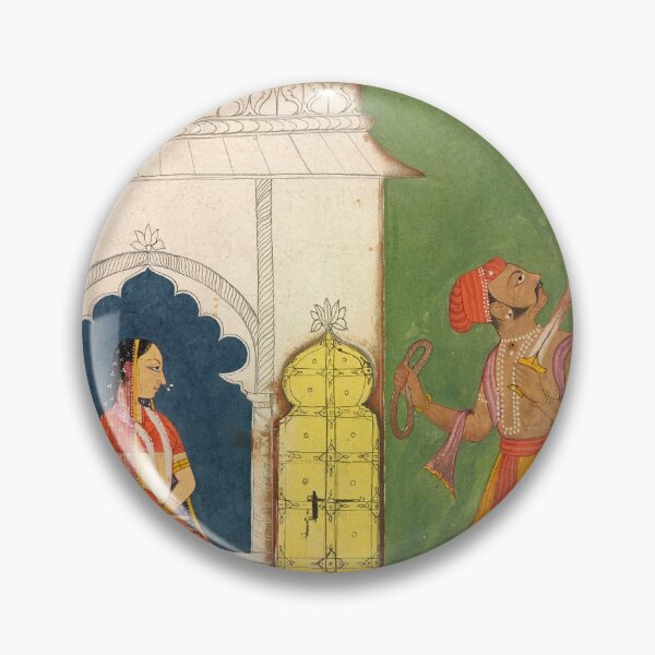 Item preview, Woman Gazing at Warrior designed and sold by HinduArtGallery.