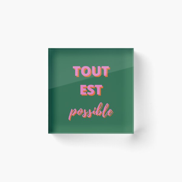 Item preview, Tout est Possible, Motivational, Inspirational, Everything is Possible, Magic, Believe designed and sold by Magic Love Art Print.