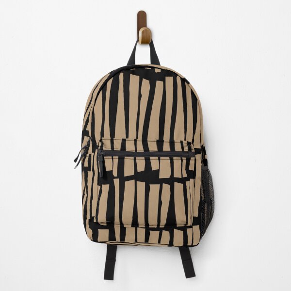 Item preview, Brown and Black Vertical Stripe Line Pattern Coordinates w/ Sherwin Williams 2022 Popular Color Woven Wicker SW 9104 designed and sold by ColorOfTheYears.