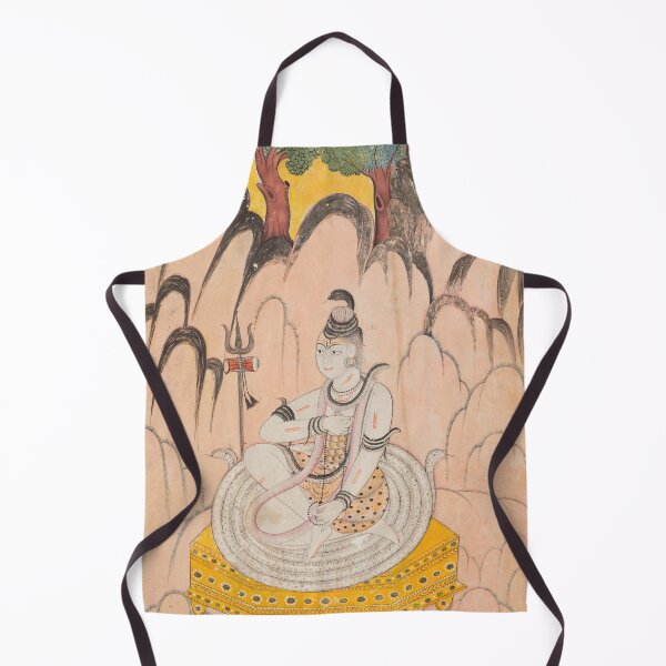 Item preview, Shiva Seated on a Throne in a Landscape designed and sold by HinduArtGallery.
