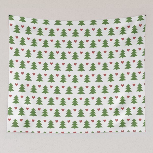 Item preview, Christmas Tree and Hearts Pattern designed and sold by CoolYule.