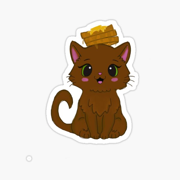 "Waffle Cat" Sticker for Sale by CarpeDiemNow Redbubble