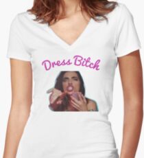 Dress Bitch Women's Fitted V-Neck T-Shirt