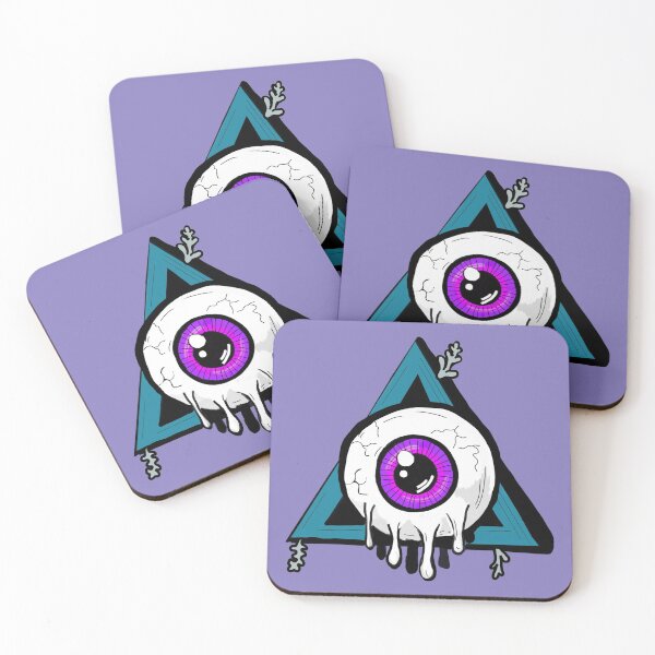 Item preview, Melting purple pink all seeing eye violet background  designed and sold by DemonicGloom.