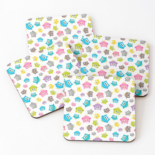 Item preview, Pattern with colorful owls designed and sold by skylove94.