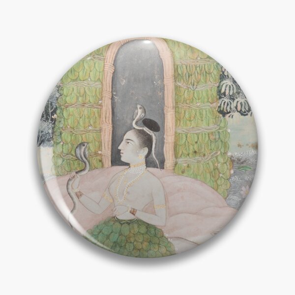 Item preview, Ascetic Princess with Snakes in a Wilderness designed and sold by HinduArtGallery.