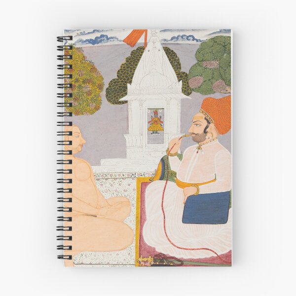 Item preview, A Rathor Noble Visiting a Holy Man at a Vishnu Shrine designed and sold by HinduArtGallery.
