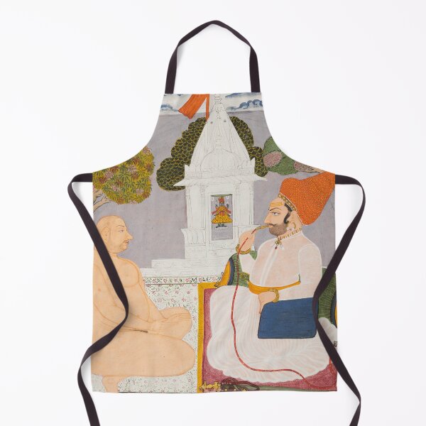 Item preview, A Rathor Noble Visiting a Holy Man at a Vishnu Shrine designed and sold by HinduArtGallery.