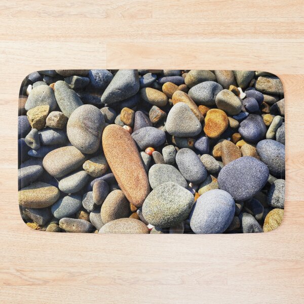 Item preview, Beach Pebbles Greys Browns Orange designed and sold by Beachy.
