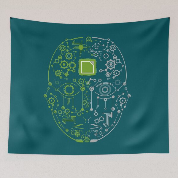 Item preview, Advanced Robotic Human Brain, Computer CPU art for Nerds designed and sold by EngineersArt.