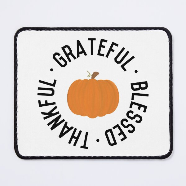 Item preview, Thankful grateful and blessed Fall watercolor pumpkin | Happy fall | Thanksgiving gifts designed and sold by Violet Treasures.
