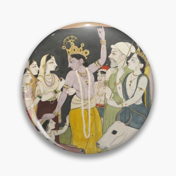 Item preview, Krishna Lifting Mount Govardhan designed and sold by HinduArtGallery.
